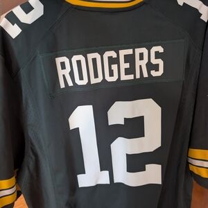 Green Bay Packers Jersey with Number 12 Aaron Rodgers